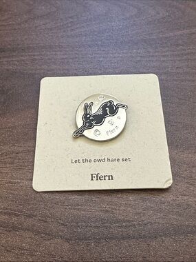 Ffern Black and Silver Hare Brooch